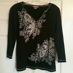 Paisley knit shirt